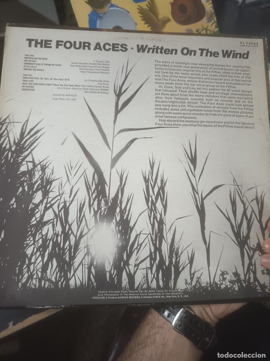 Discos de vinilo: DISCO LP THE FOUR ACES,( WRITTEN ON THE WIND) - Foto 2