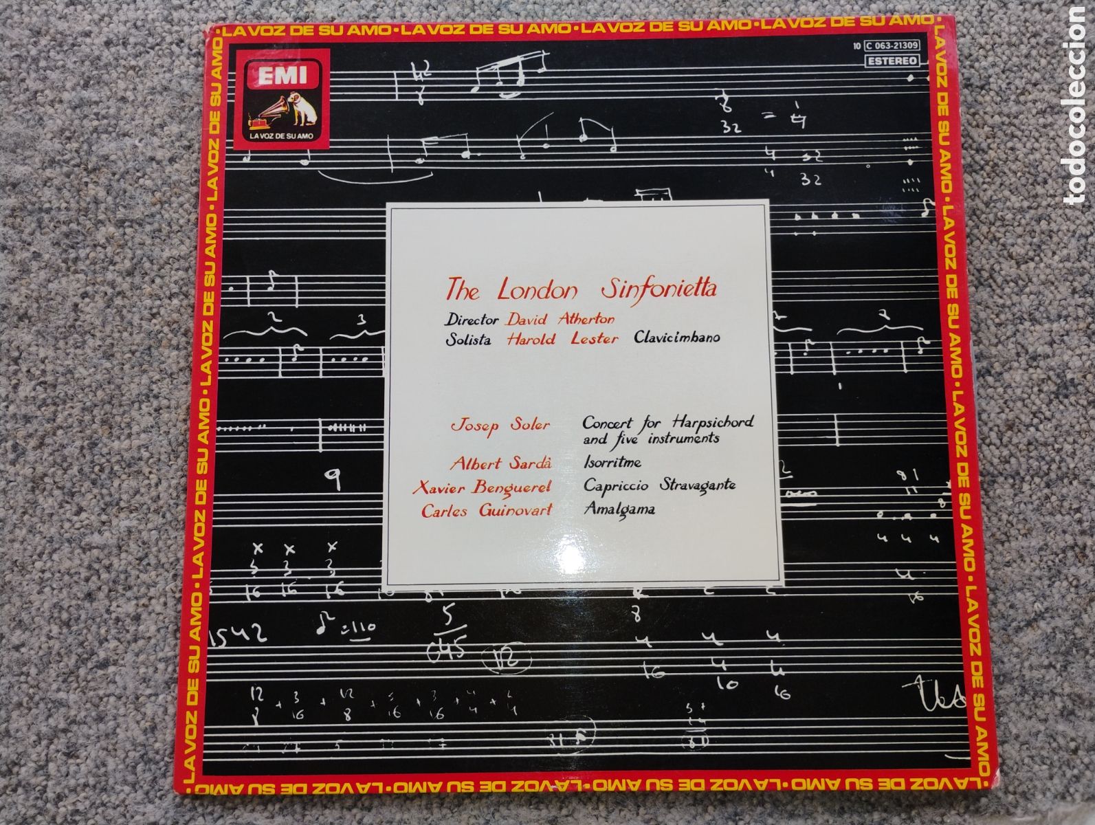Discos de vinilo: Soler, Sard&aacute;, Benguerel, Guinovart. London Sinfonietta, David Atherton. EMI