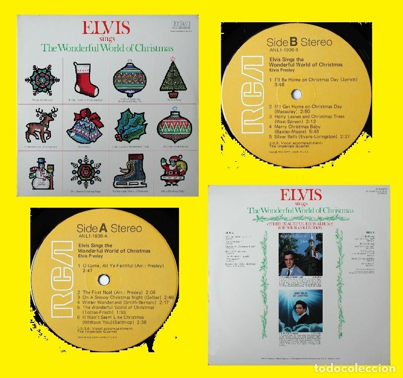 Discos de vinilo: ELVIS PRESLEY / SINGS THE WONDERFUL OF CHRISTMAS 1975 / RARA . EDIT. USA IMPORT !! EXC !!!!