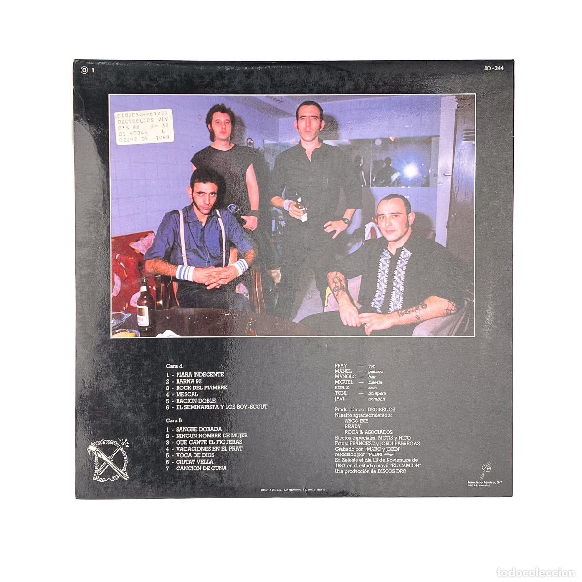 Discos de vinilo: LP. Decibelios. Vivos 88 (VG/VG+) - Foto 2