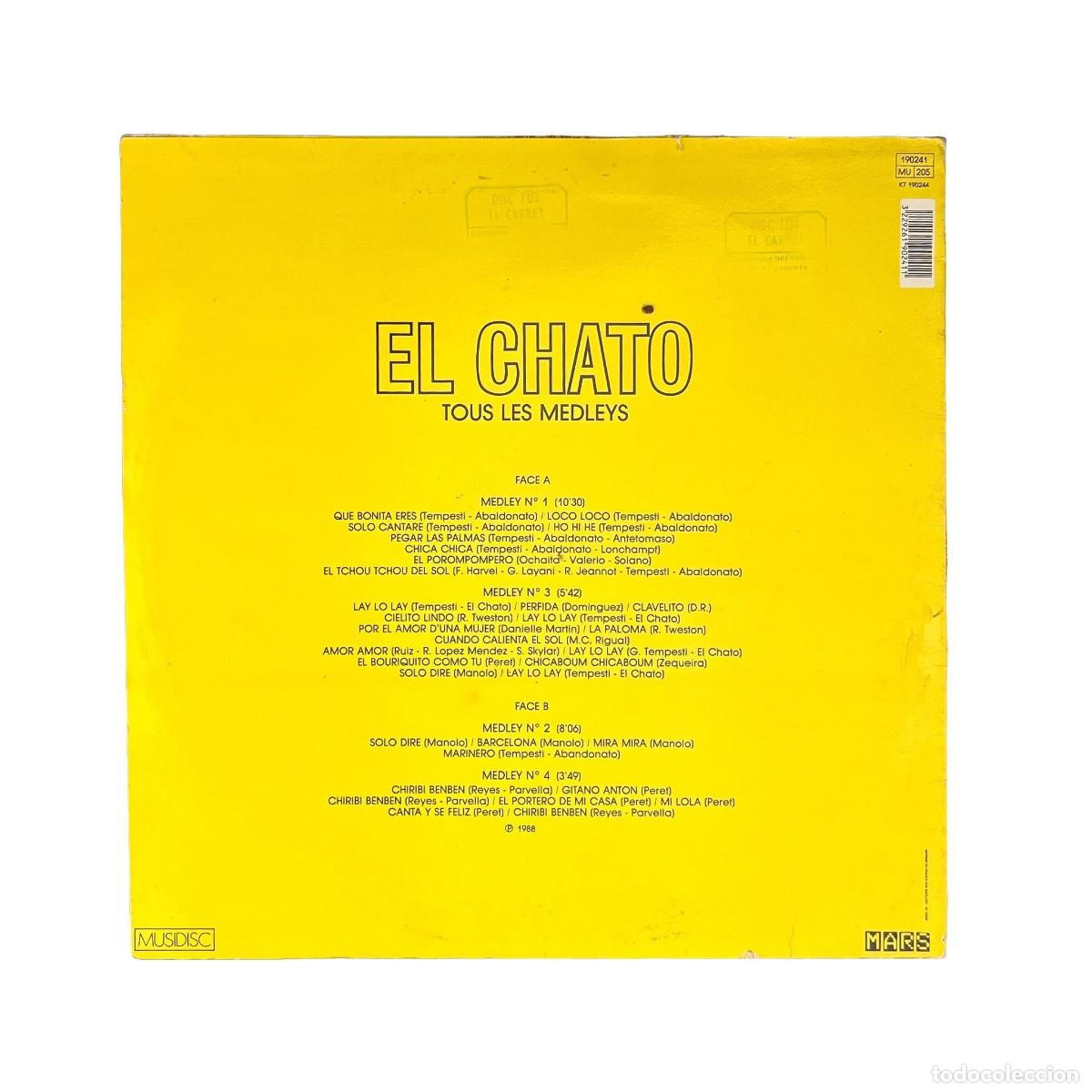 Discos de vinilo: LP. El Chato. Tous Les Medleys (VG/VG+) - Foto 2