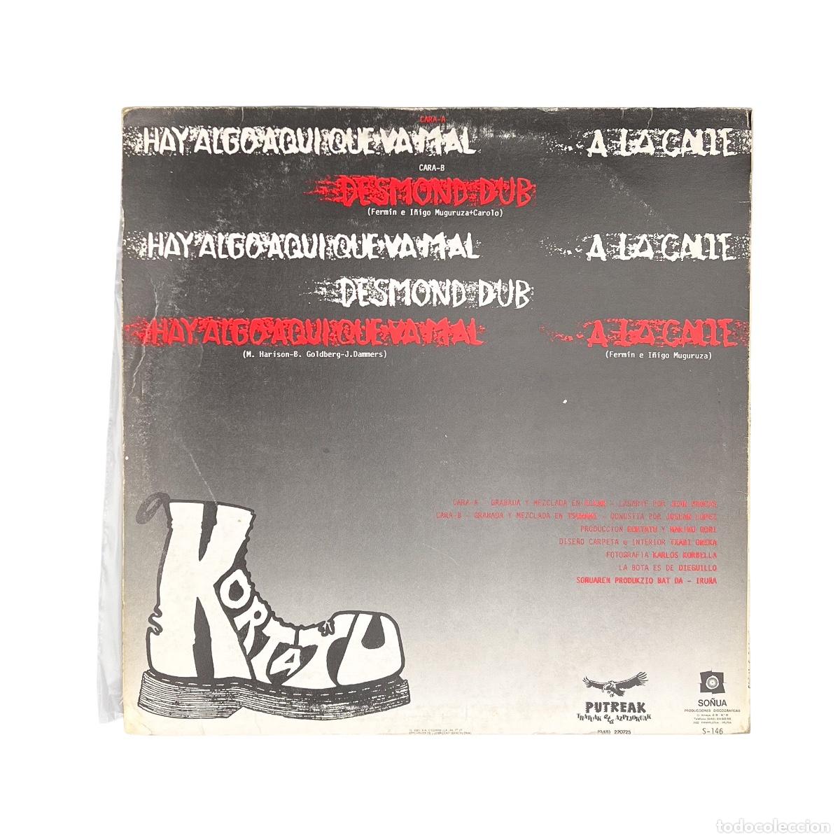 Discos de vinilo: MAXI LP. Kortatu. A La Calle (G+/VG) - Foto 2