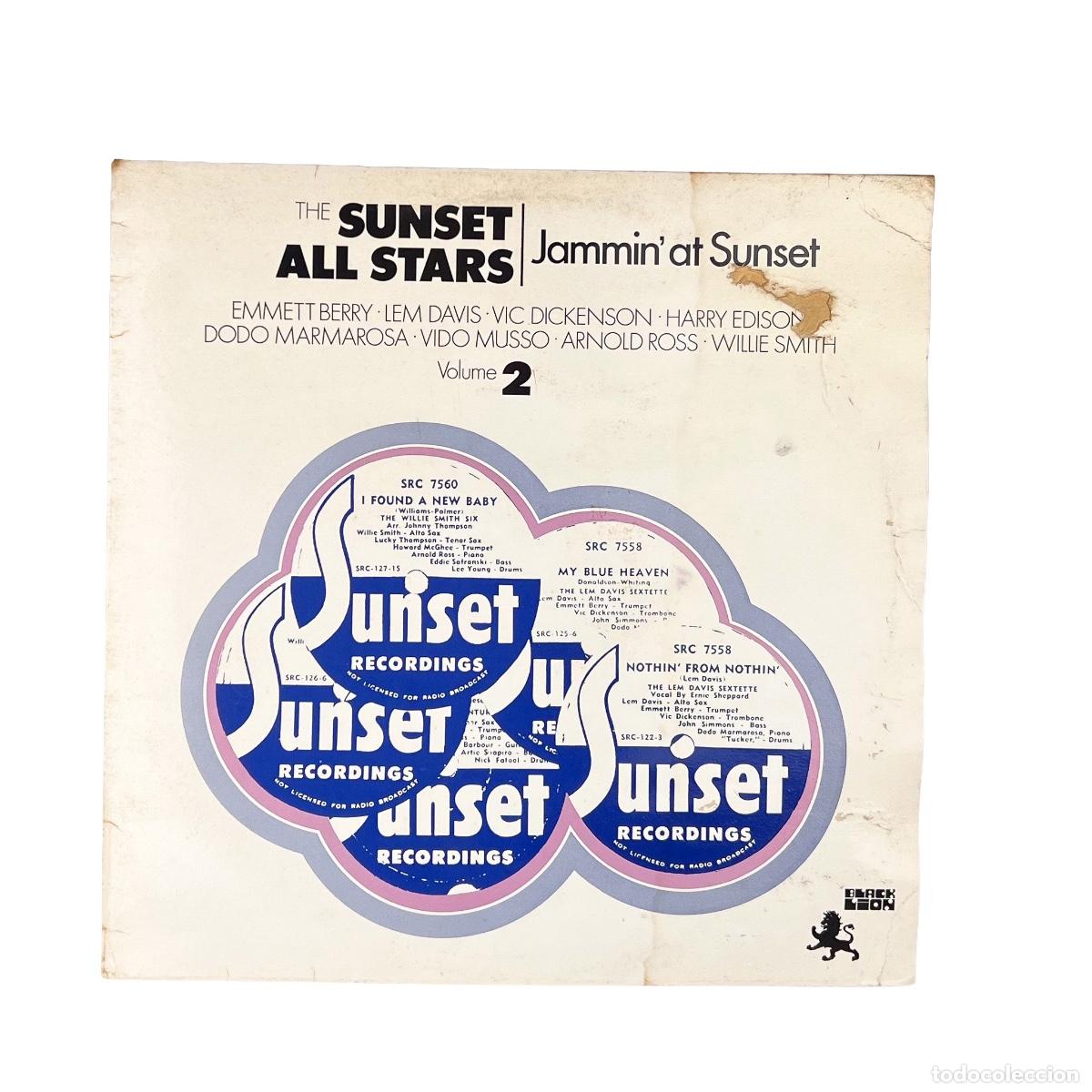 Discos de vinilo: LP. The Sunset All Stars. Jammin' At Sunset - Volume 2 (VG+/F)
