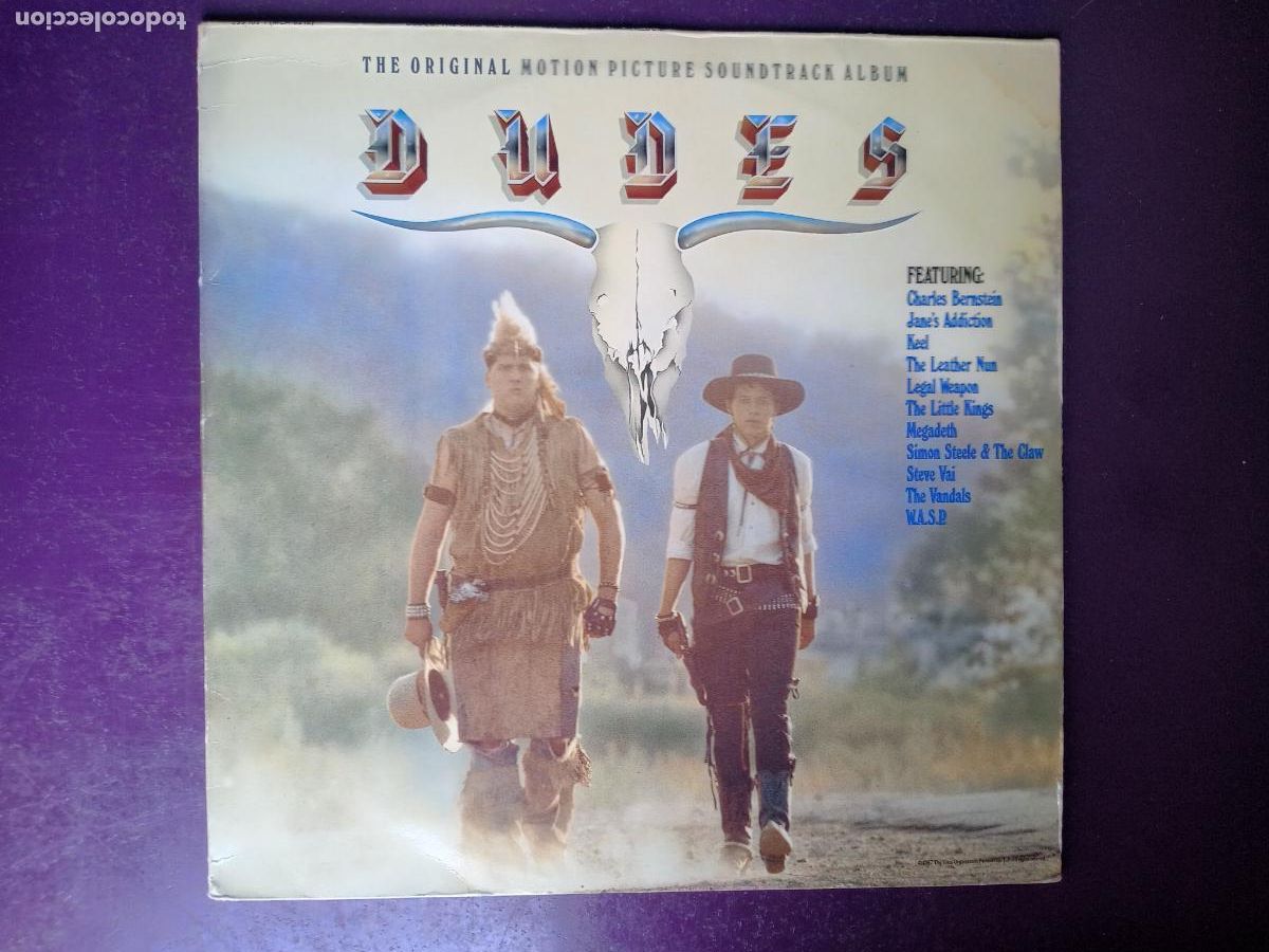 Discos de vinilo: Dudes - LOS TACHUELAS - LP MCA 1987 - BSO, CINE - SIN USO EN VINILO - MEGADETH, WASP, STEVE VAI, ETC
