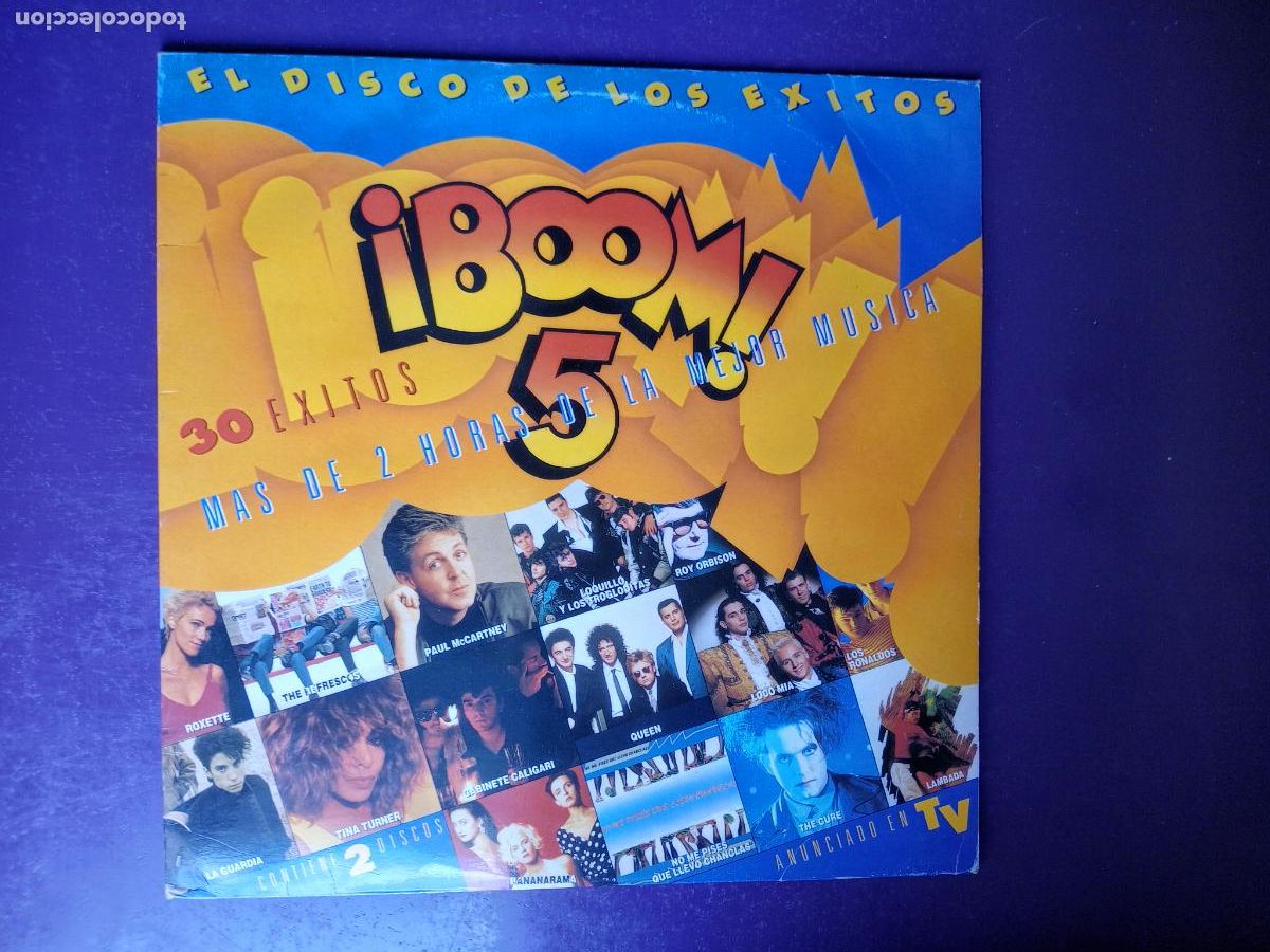 Discos de vinilo: BOOM 5 - DOBLE LP EMI 1989 - 30 EXITOS, QUEEN, LOQUILLO, THE CURE, ALASKA, DEPECHE MODE, HEROES ETC