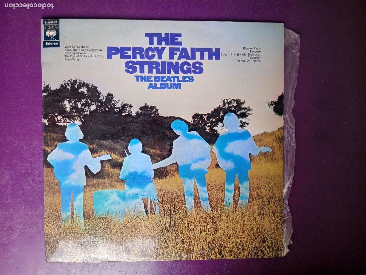 Discos de vinilo: The Percy Faith Strings &ndash; The Beatles Album - LP CBS 1970 - VERSIONES LOUNGE BEATLES - POCO USO