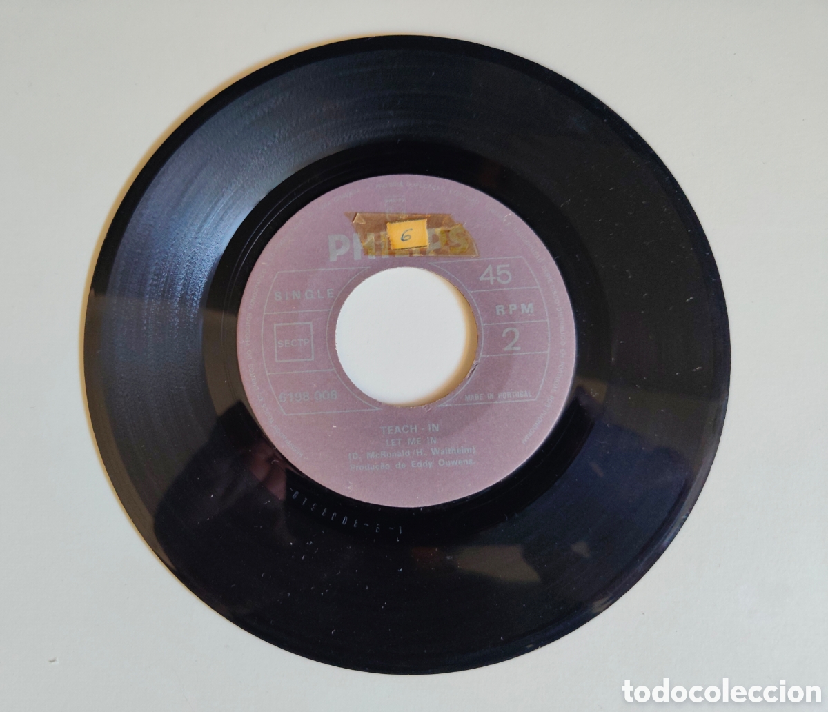 Discos de vinilo: TEACH-IN - Ding-a-dong (1975) disco de vinilo single 7&rdquo; - Foto 2