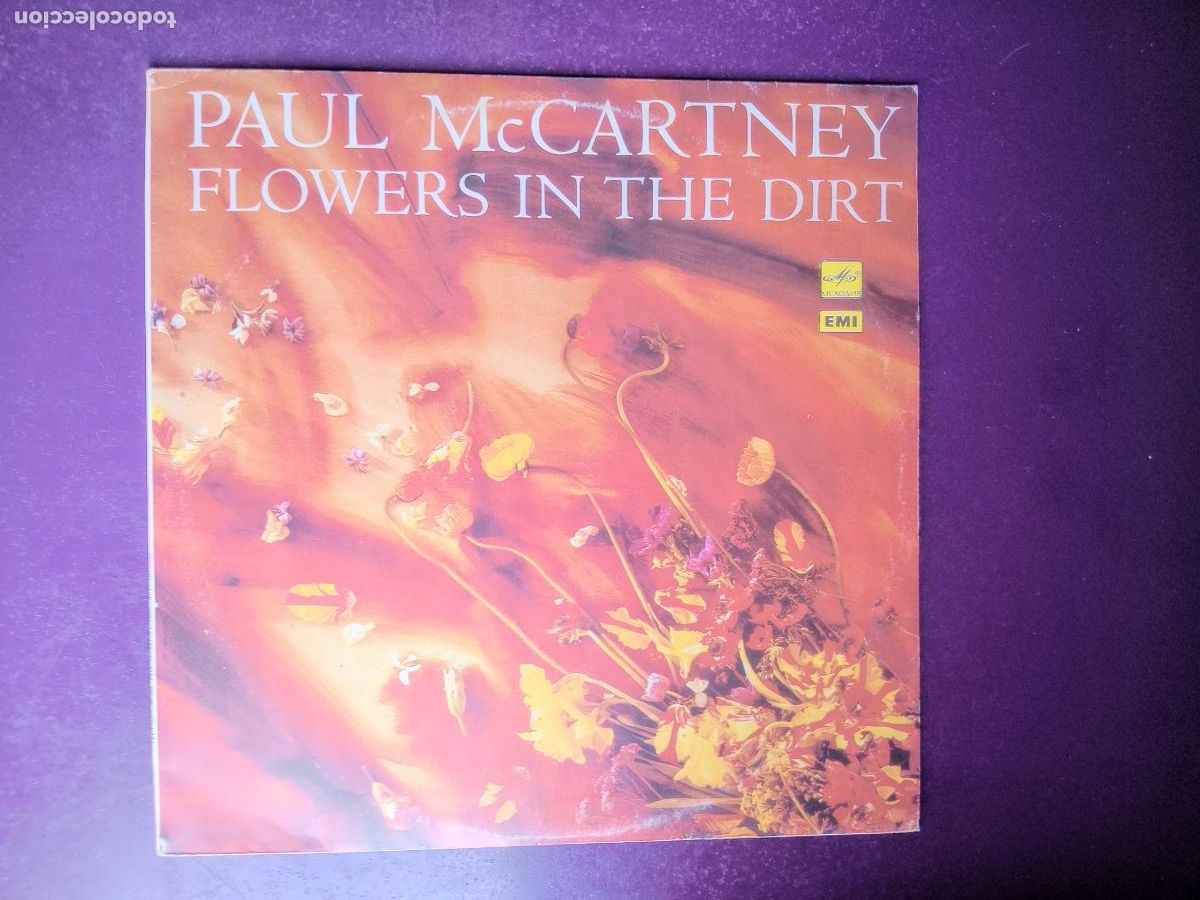 Discos de vinilo: Paul McCartney &ndash; Flowers In The Dirt - LP EMI MELODIA URSS 1990 - SIN APENAS USO O NINGUNO