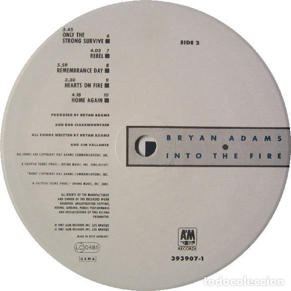 Discos de vinilo: Bryan Adams, Into The Fire - LP - Foto 4