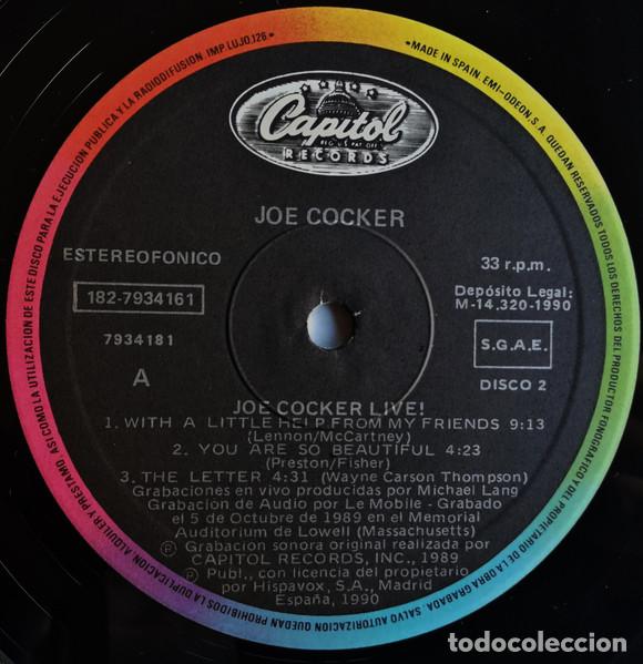 Discos de vinilo: Joe Cocker, Joe Cocker Live - LP - Foto 7