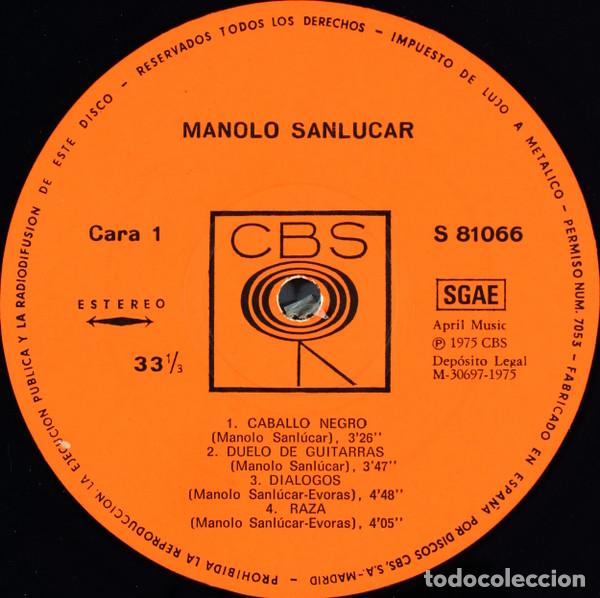 Discos de vinilo: Manolo Sanlucar, Sanlucar - LP - Foto 3