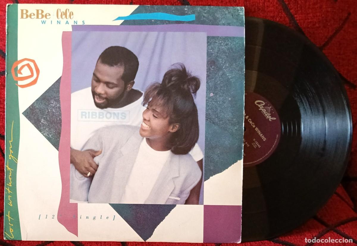 Discos de vinilo: BEBE & CECE WINANS ** Lost Without You / I.O.U. Me ** MAXI SINGLE VINILO 1988 USA