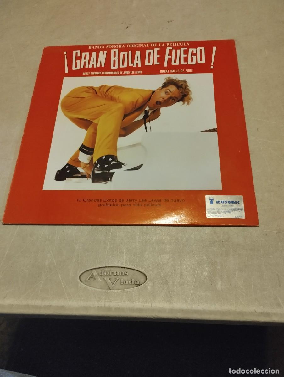 Discos de vinilo: GRAN BOLA DE FUEGO LP BSO JERRY LEE LEWIS ESP.1989