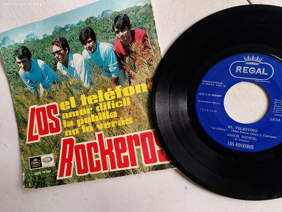 Discos de vinilo: Los Rockeros &ndash; El Tel&eacute;fono,1967 - Foto 4