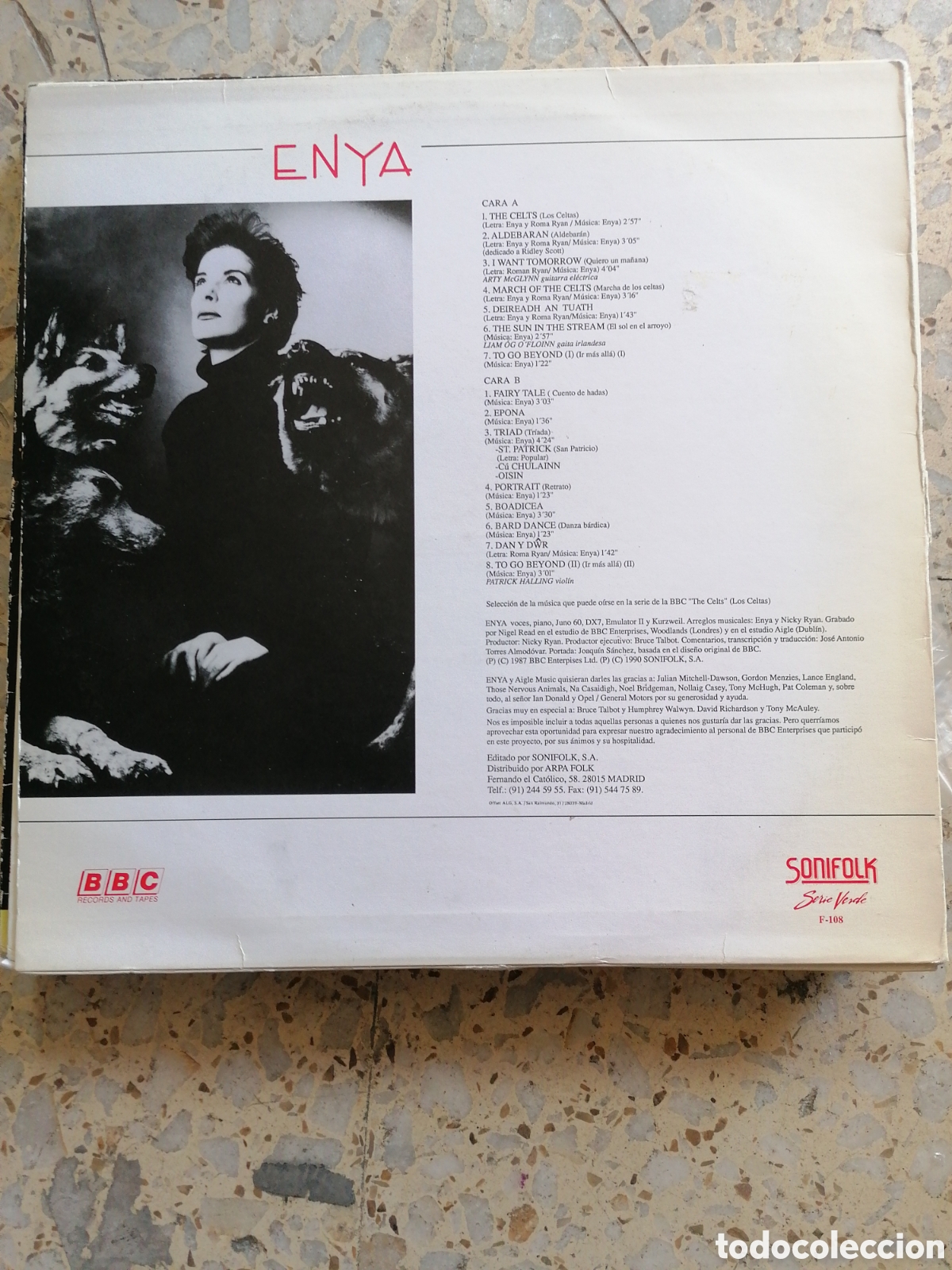 Discos de vinilo: LP ENYA THE CELTS 1990 ESPA&Ntilde;A - Foto 2