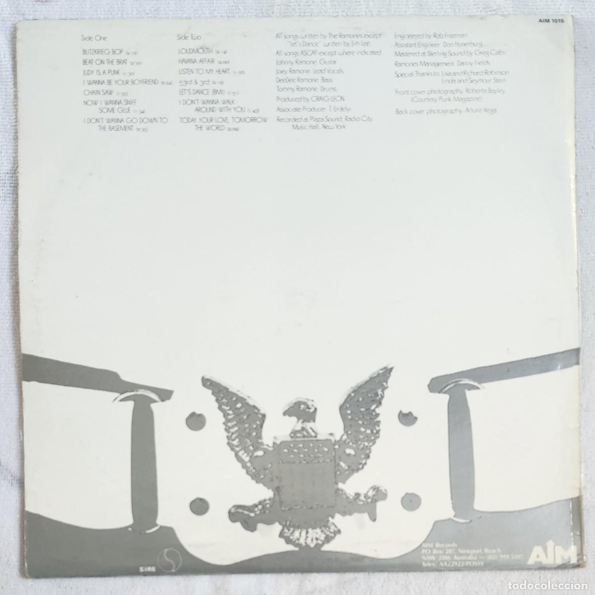 Discos de vinilo: Ramones (primer &aacute;lbum LP) AIM 1015 - Foto 4