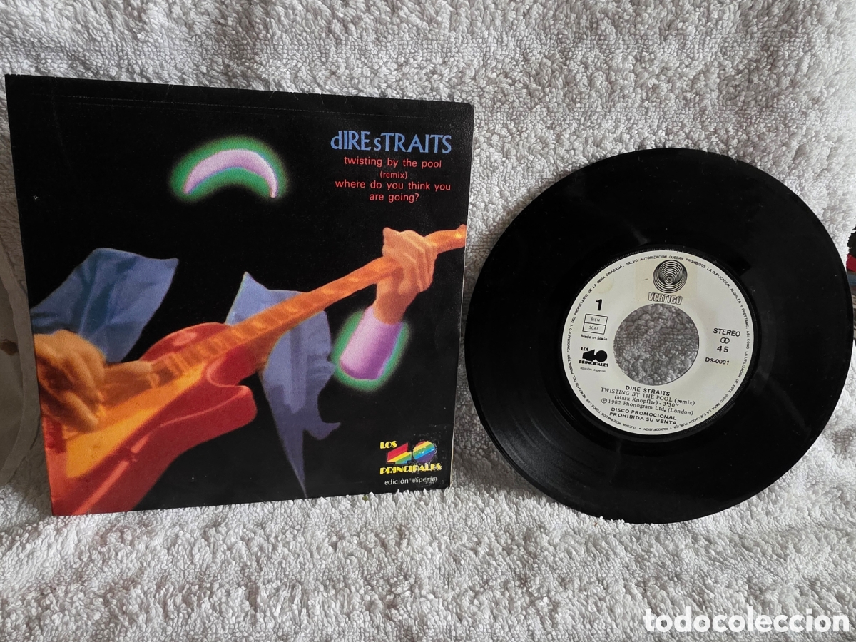 Discos de vinilo: Dire Straits&nbsp;&ndash;&nbsp;Twisting By The Pool (Remix) / Where Do You Think You Are Going 1968 edc exclusiva