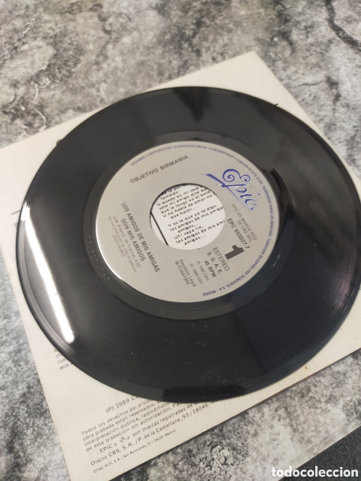 Discos de vinilo: Single Objetivo Birmania 1989 - Foto 3