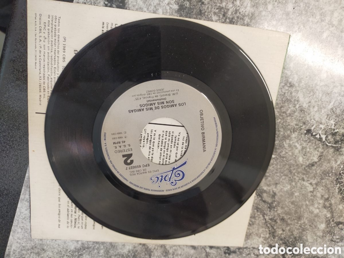 Discos de vinilo: Single Objetivo Birmania 1989 - Foto 4