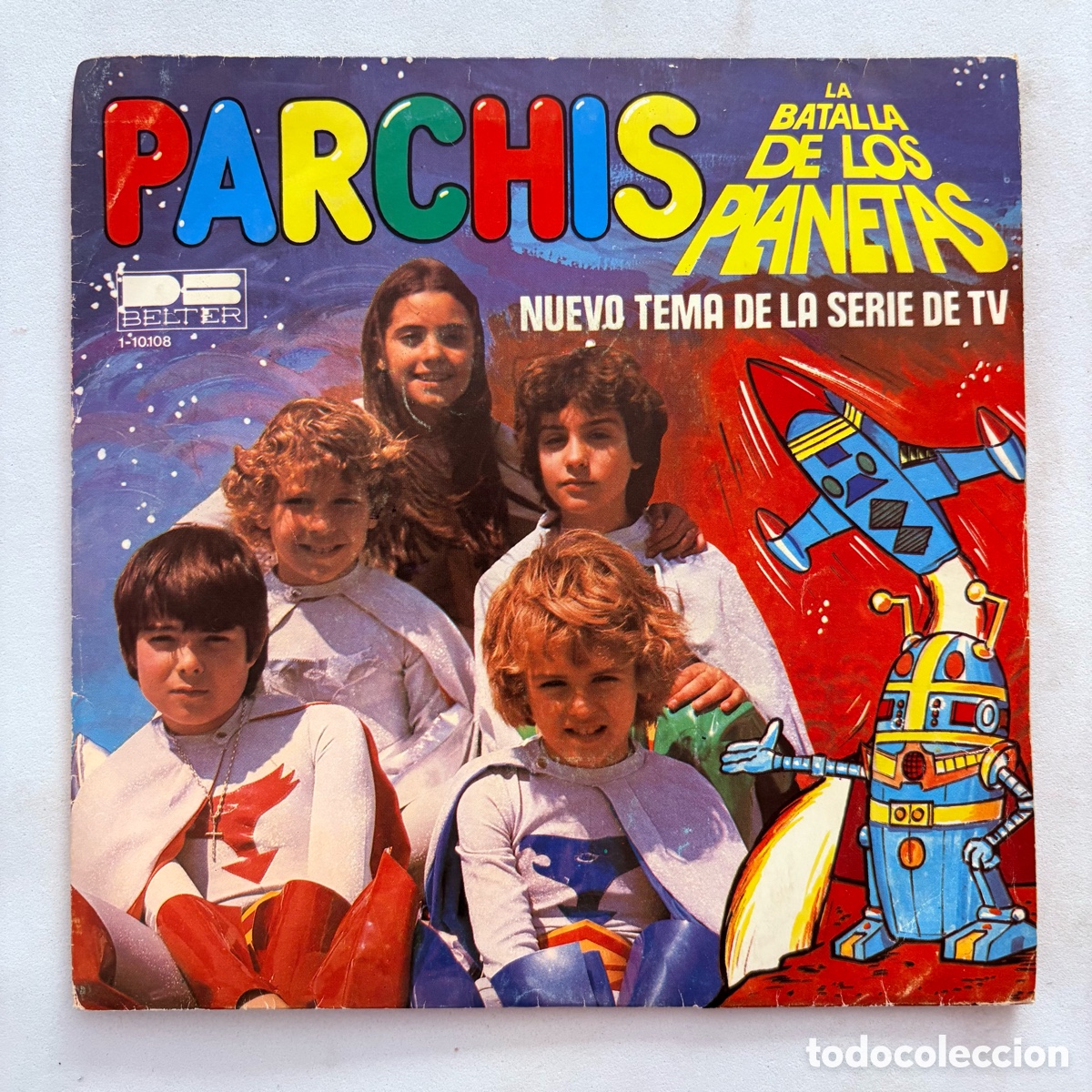 Discos de vinilo: SINGLE EP 7'' Parchis &lrm;&ndash; La Batalla De Los Planetas (Nuevo Tema De La Serie De TV) DE 1980