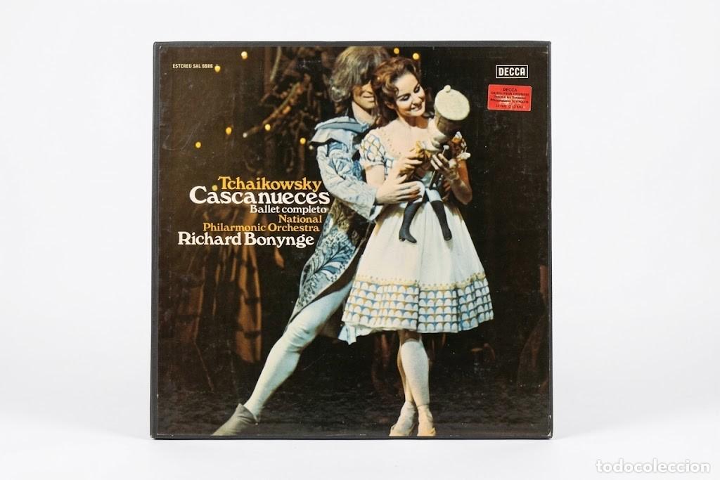 Discos de vinilo: TCHAIKOVSKY CASCANUECES BALLET COMPLETO - RICHARD BONYNGE - CAJA 2 LP + ENCARTE - DECCA WIDE BAND 19