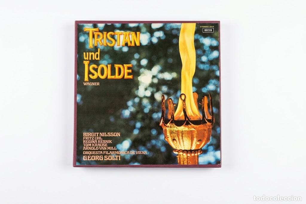 Discos de vinilo: WAGNER TRISTAN UND ISOLDE - BIRGIT NILSSON GEORG SOLTI - CAJA 5 LP + LIBRO - DECCA WIDE BAND 1961