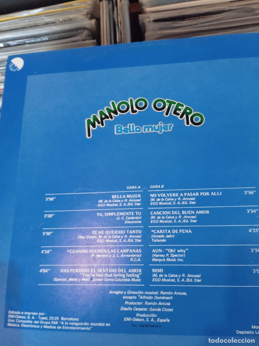 Discos de vinilo: MANOLO OTERO- BELLA MUJER. LP - Foto 2