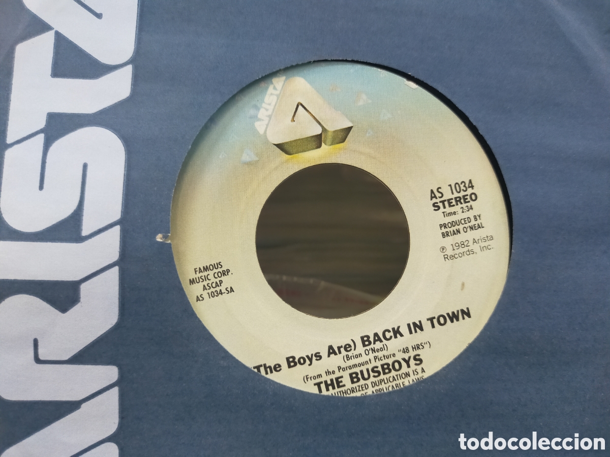 Discos de vinilo: The busboys single the boys are back in town u.s.a.