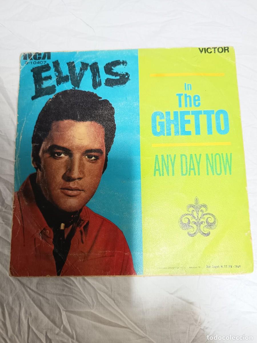 Discos de vinilo: SINGLE - ELVIS PRESLEY - IN THE GHETTO - 1969 - Foto 2