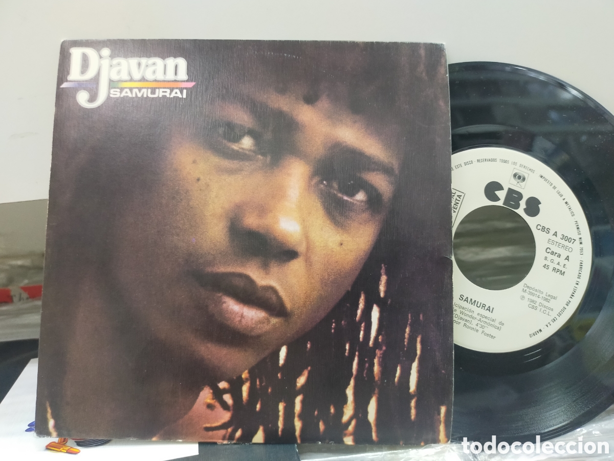 Discos de vinilo: Djavan single promocional por una sola cara samur&aacute;i espa&ntilde;a 1982
