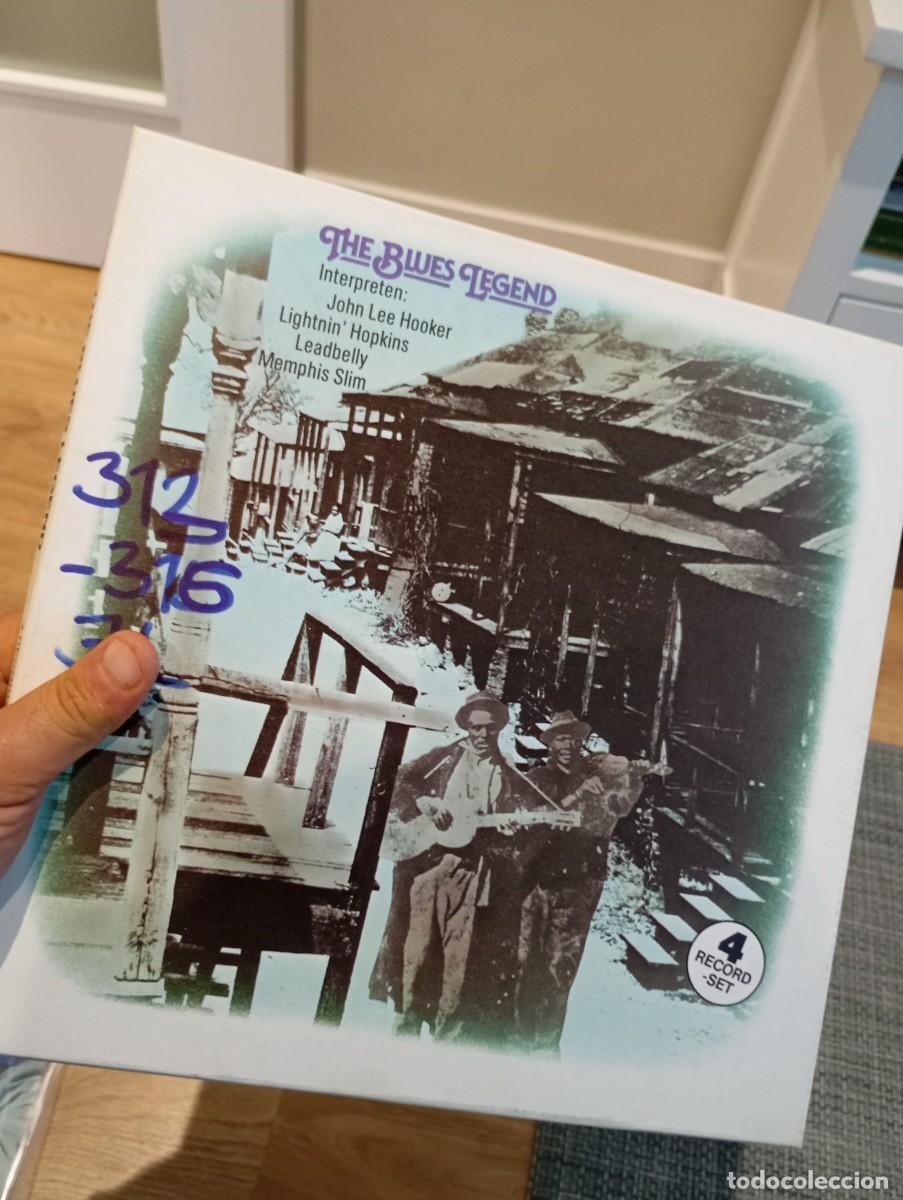 Discos de vinilo: LP CAJA 4 LPS THE BLUES LEGEND JOHN LEE HOOKER LEADBELLY MEMPHIS SLIM LIGHTNIN HOPKINS VG+++