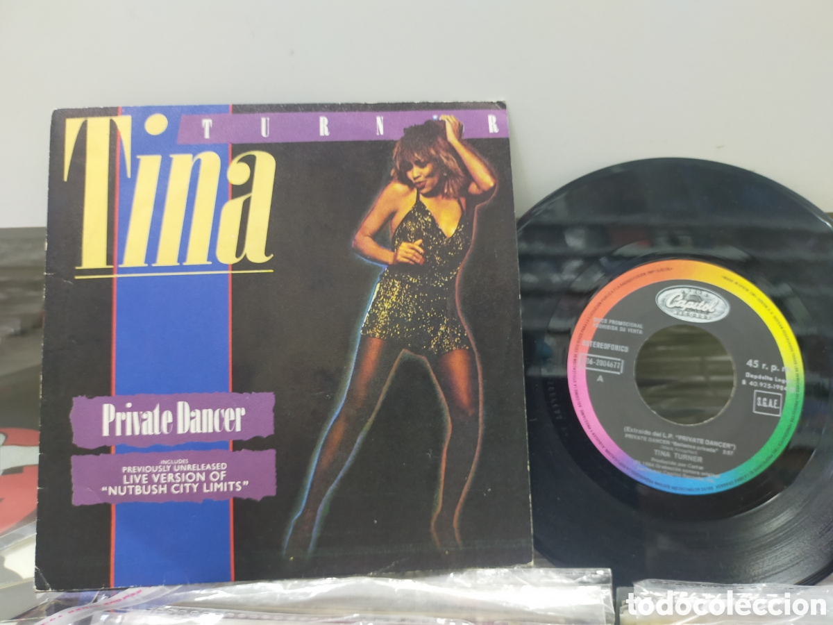 Discos de vinilo: Tina Turner single promocional private dancer espa&ntilde;a 1984