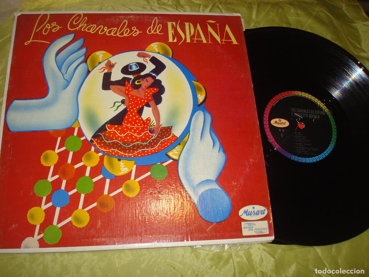 Discos de vinilo: LOS CHAVALES DE ESPA&Ntilde;A Y ORQUESTA SEVILLA. MUSART, EDC. MEXICO