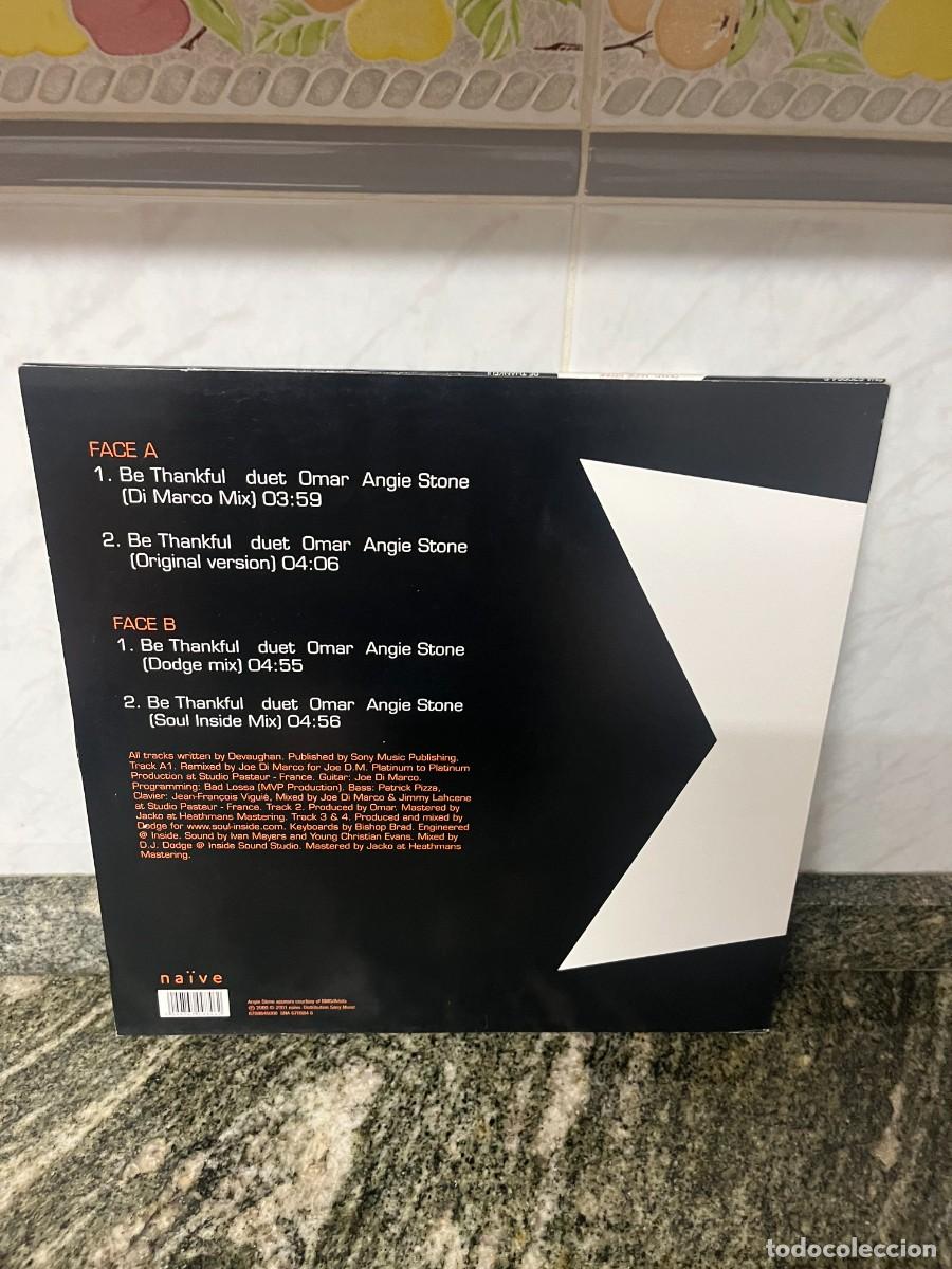 Discos de vinilo: Omar Feat. Angie Stone Be Thankful - Foto 2