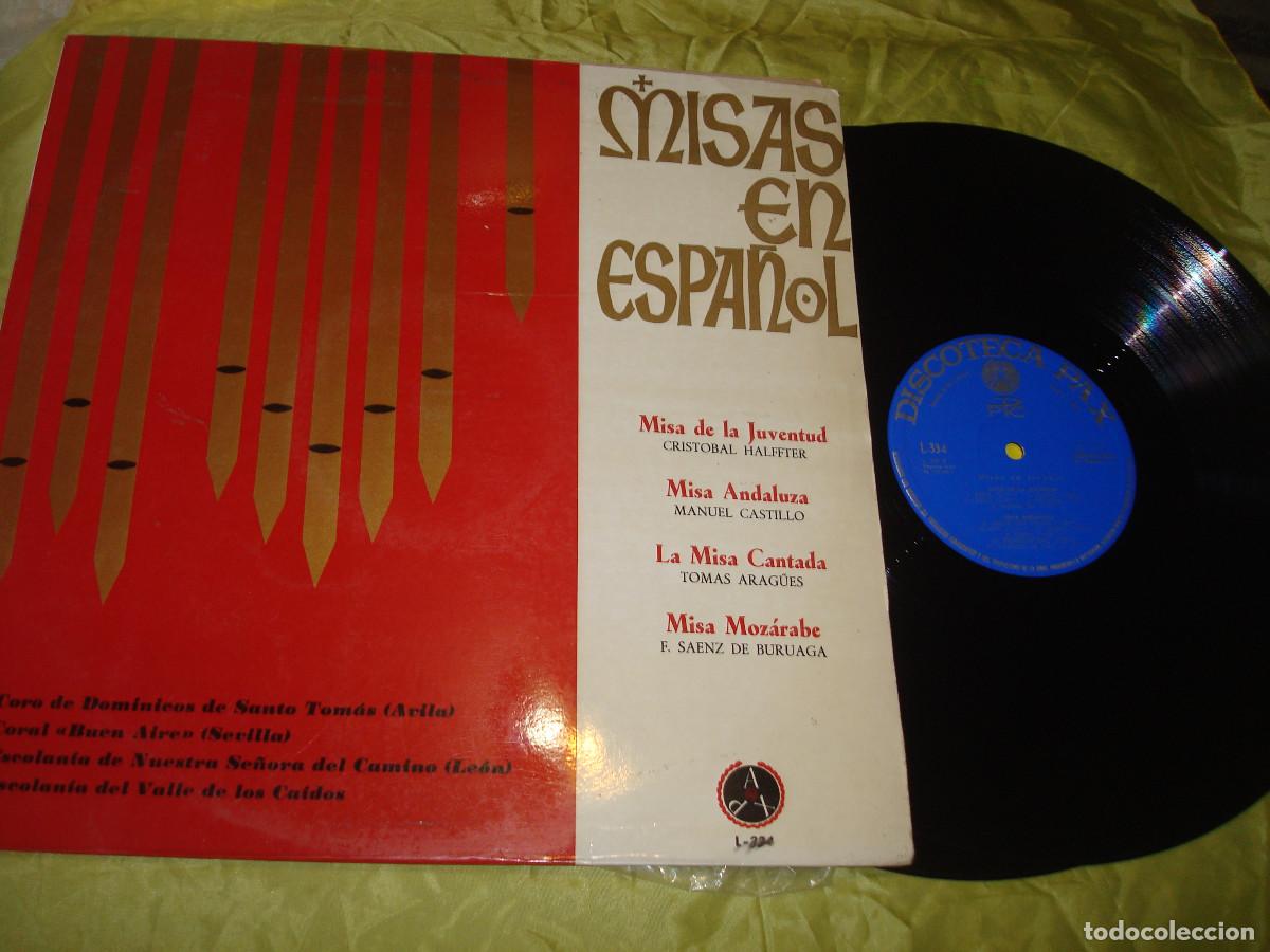 Discos de vinilo: MISAS EN ESPA&Ntilde;OL. HALFFTER, ARAGUES...CORO DOMINICOS DE SANTO TOMAS. PAX, 1967 (#)