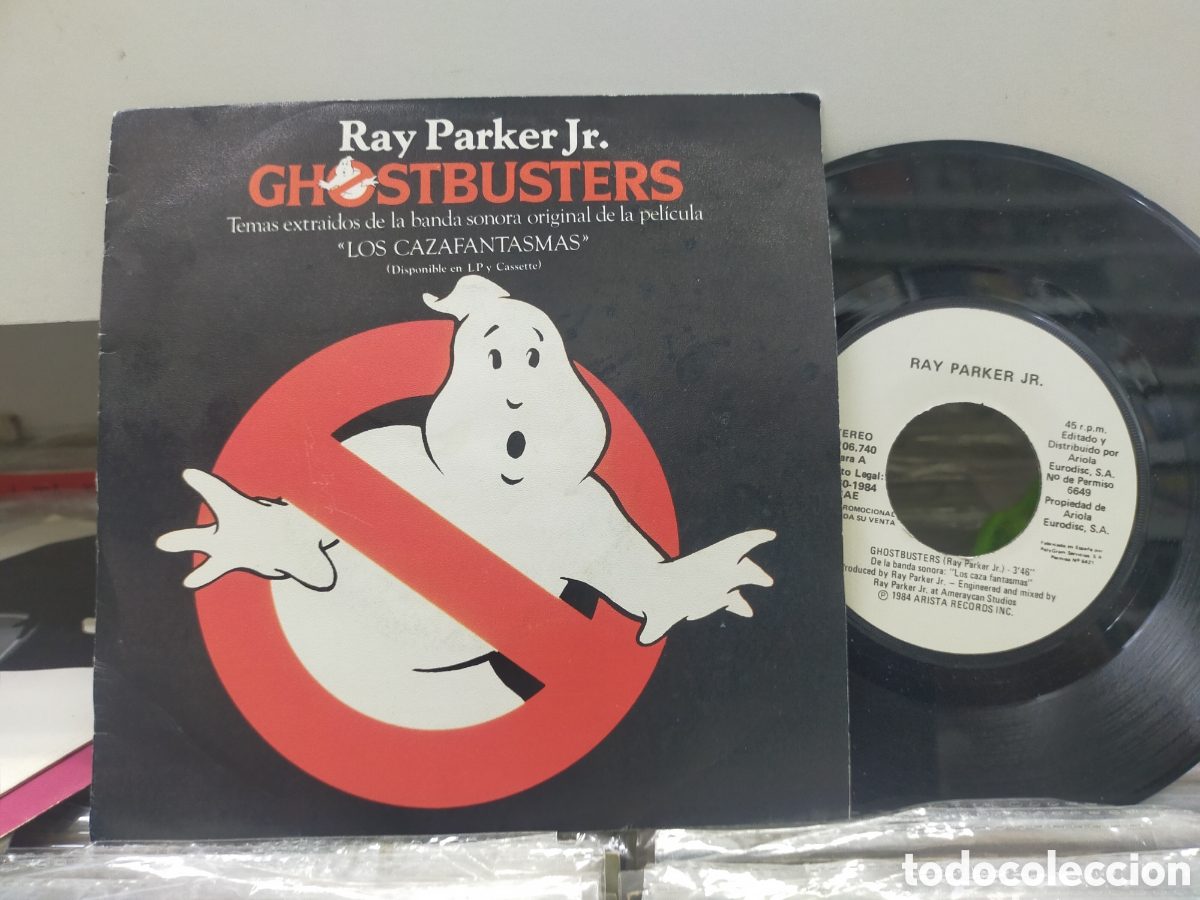 Discos de vinilo: Ray Parker jr. Single promocional ghostbusters Espa&ntilde;a 1984