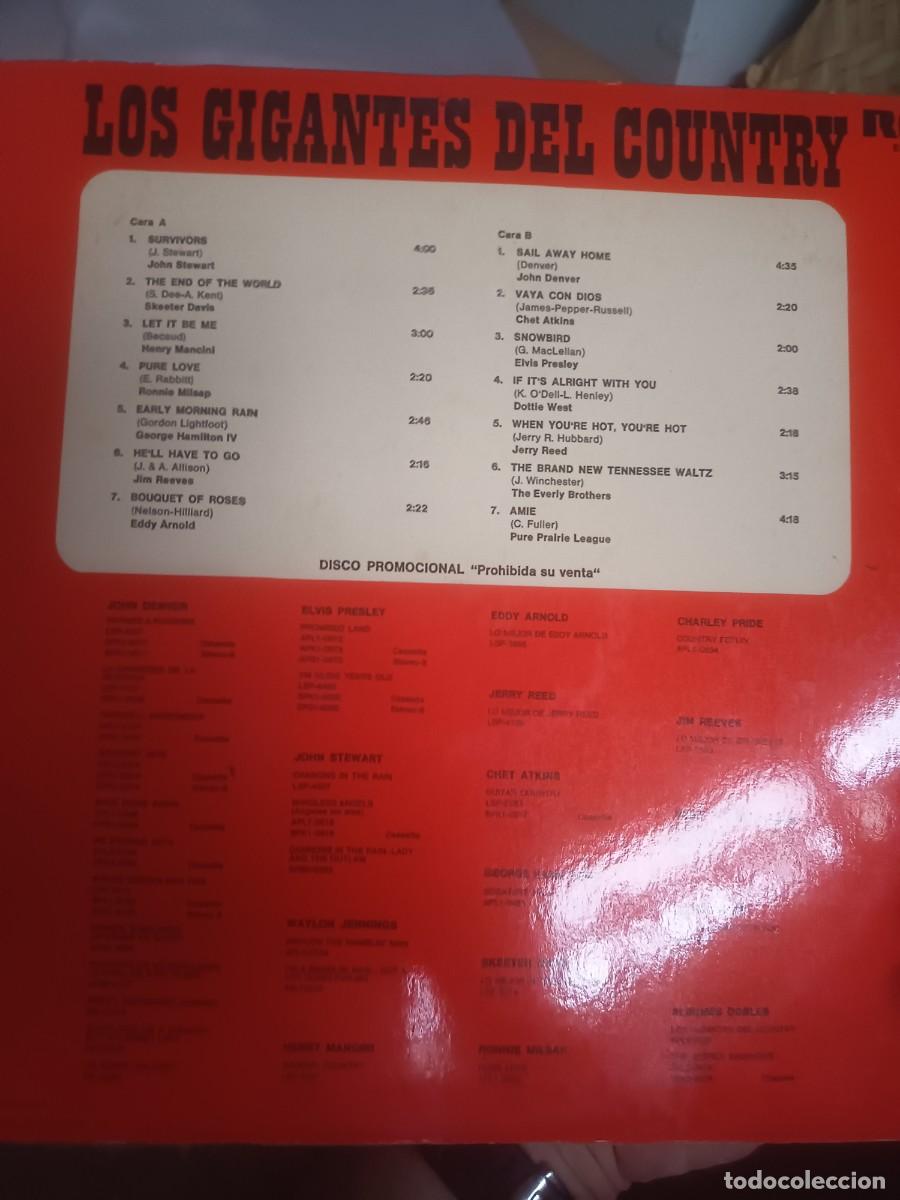 Discos de vinilo: DISCO LP LOS GIGANTES DEL COUNTRY - Foto 2
