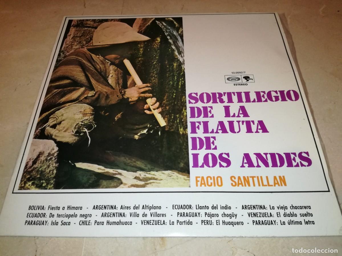 Discos de vinilo: SORTILEGIO DE LA FLAUTA DE LOS ANDES - FACIO SANTILLAN-EN EXCELENTE ESTADO