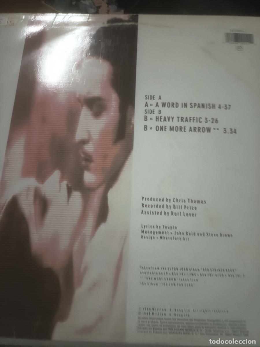 Discos de vinilo: DISCO LP ELTON JOHN,( a Word in spanish) - Foto 2