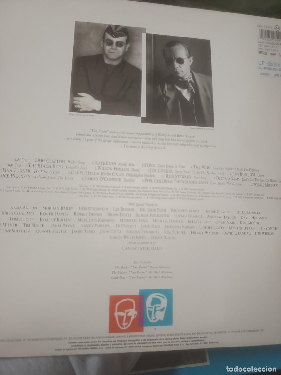 Discos de vinilo: DISCO LP ELTON JOHN,,( TWO ROOMS), Doble lp - Foto 2