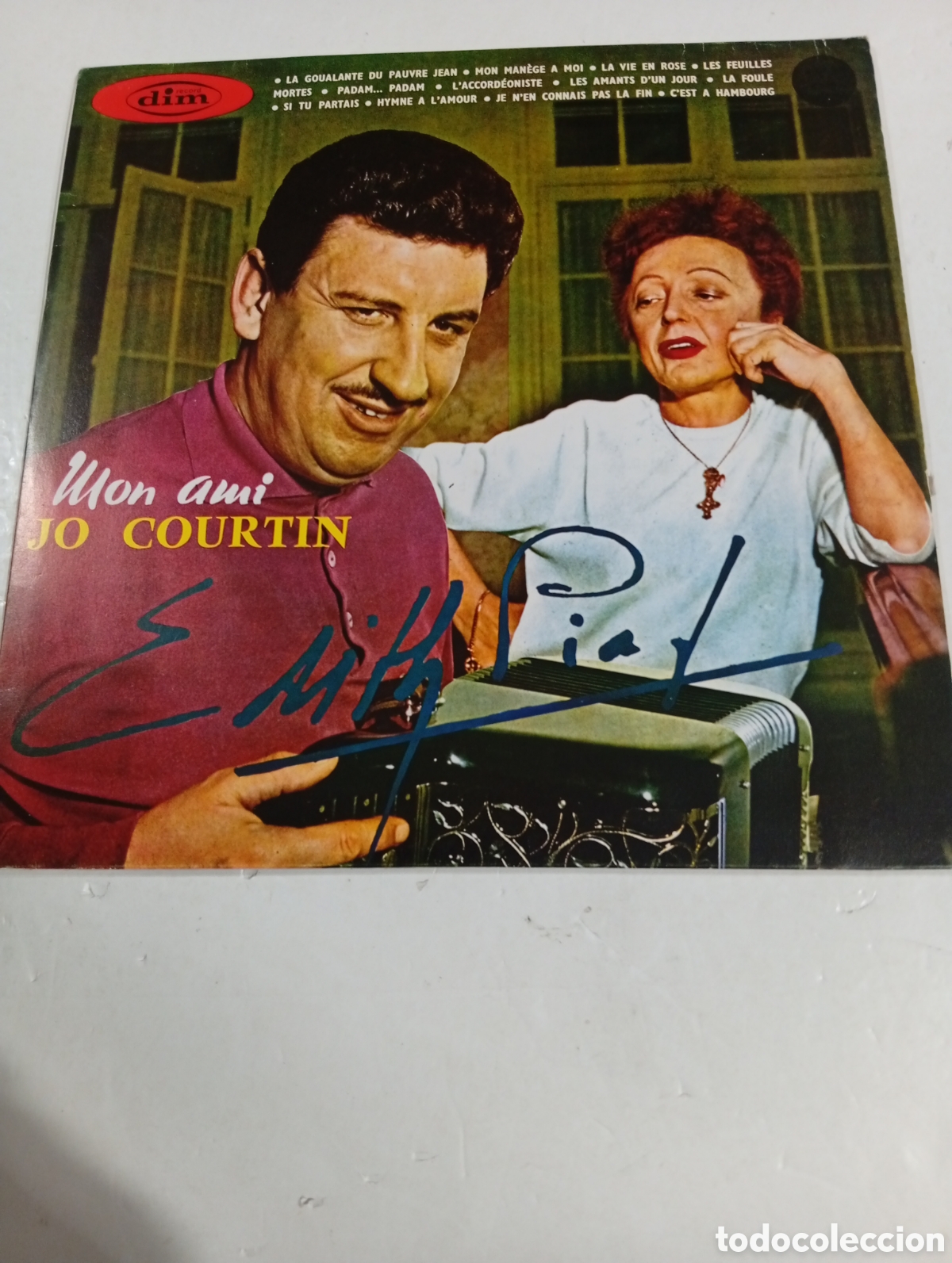 Discos de vinilo: Jo Courtin Mon ami Edith Piaf