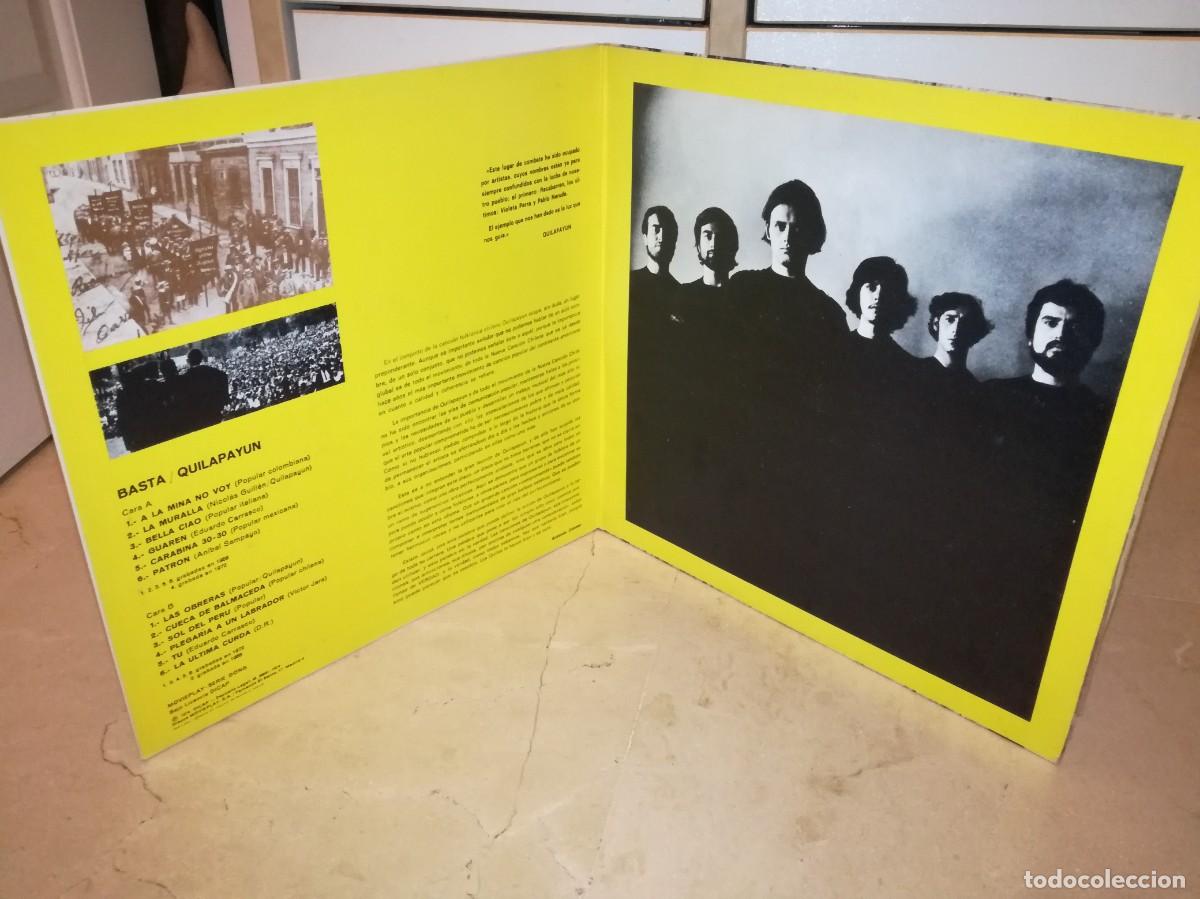 Discos de vinilo: QUILAPAYUN-BASTA-GATEFOLD-ORIGINAL 1974 - Foto 3