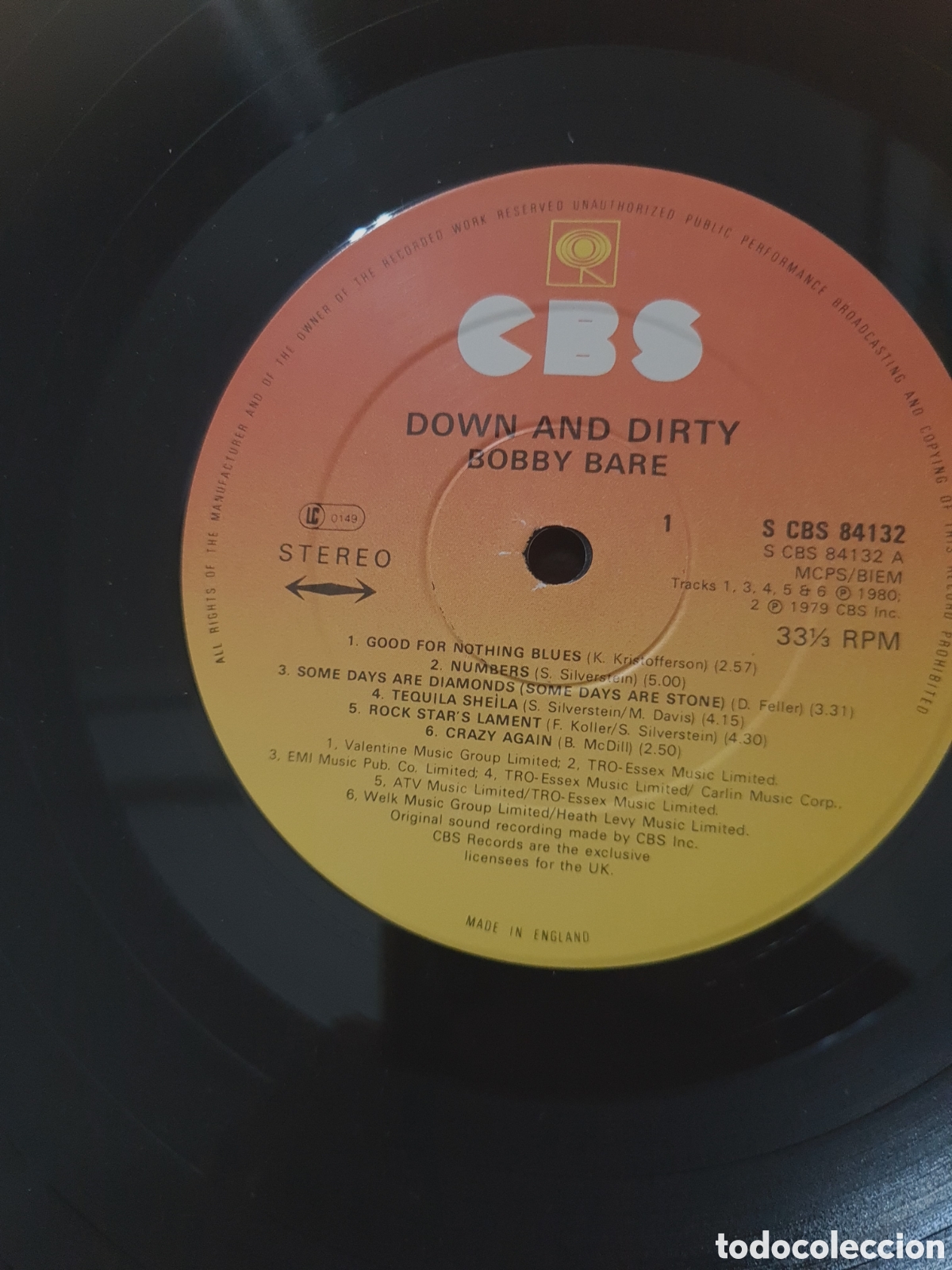 Discos de vinilo: BOBBY BARE * DOWN & DIRTY - Foto 3