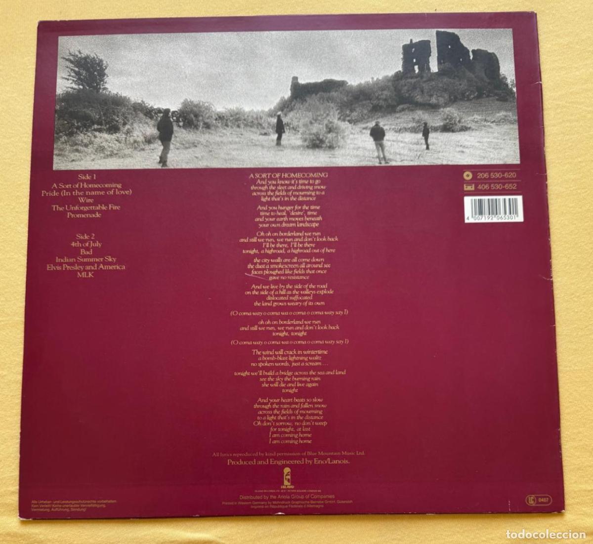 Discos de vinilo: u2 33t the unforgatable fire (1984 Germany) EX EX - Foto 2