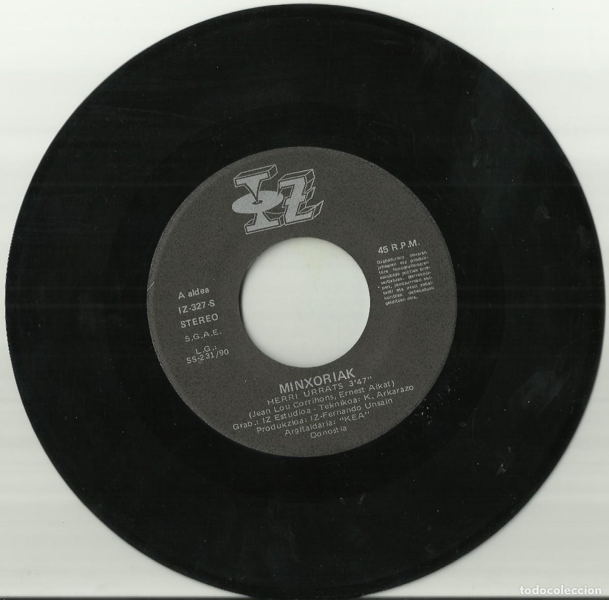 Discos de vinilo: MINXORIAK 1990 single - Foto 3