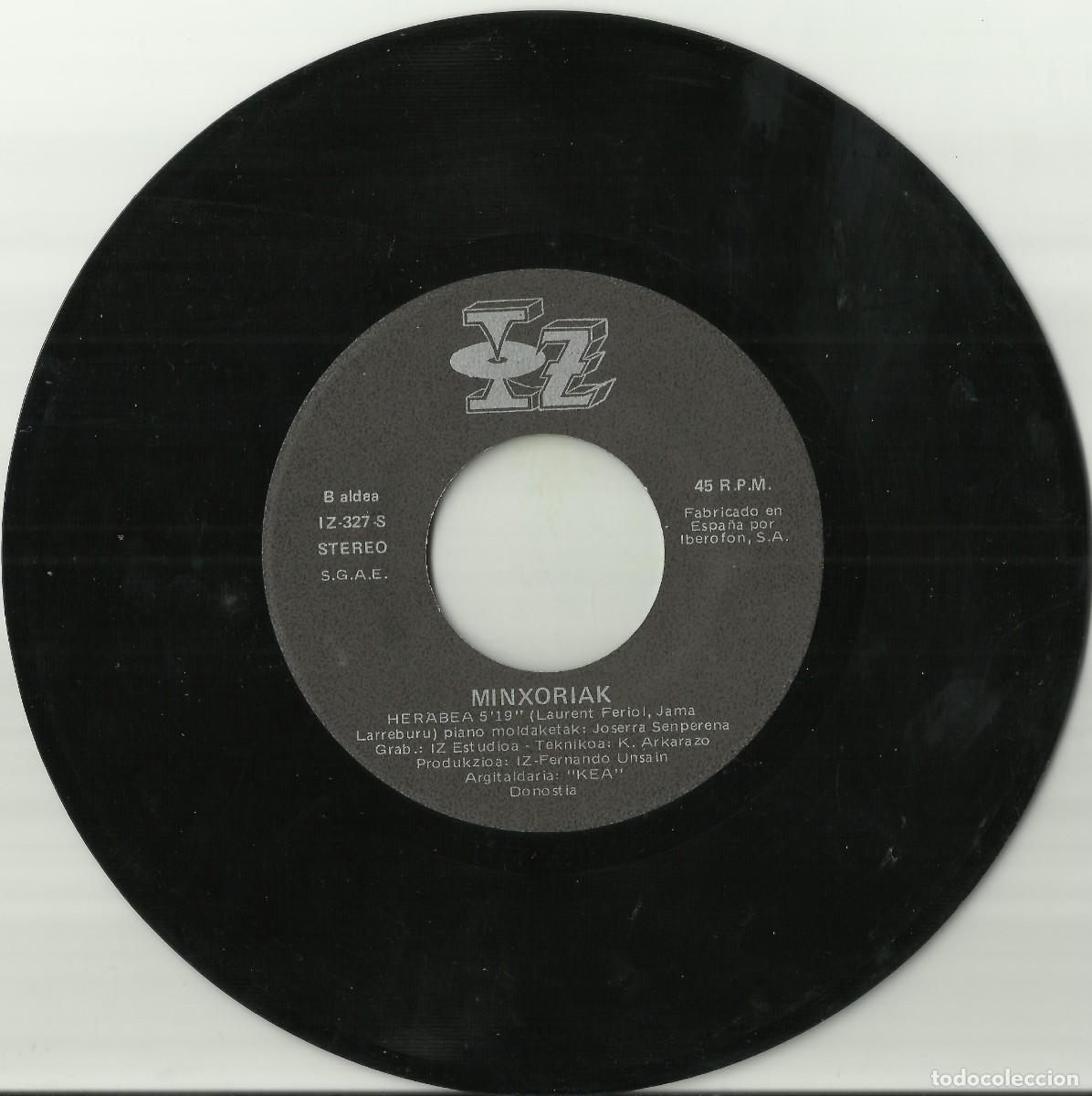 Discos de vinilo: MINXORIAK 1990 single - Foto 4