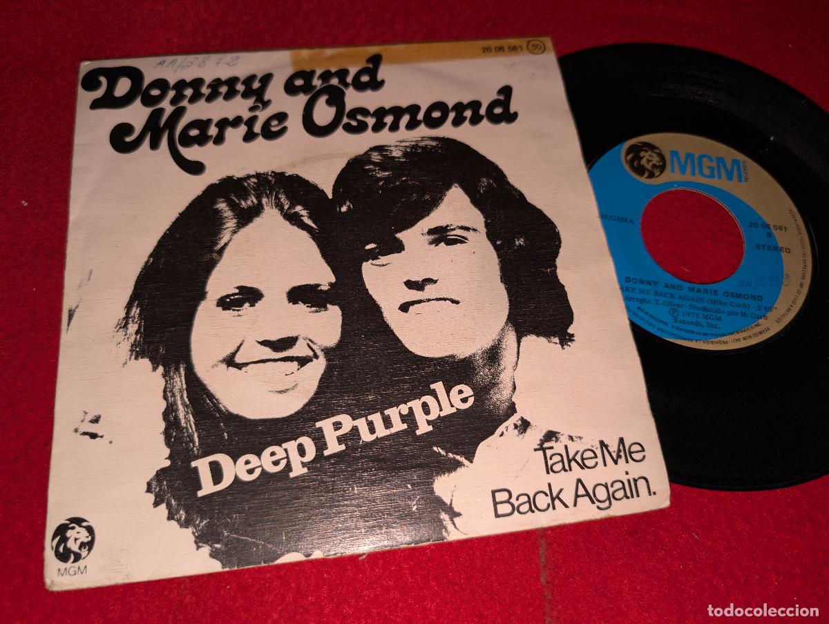 Discos de vinilo: DONNY AND MARIE OSMOND Deep Purple/Take me back again 7'' SINGLE 1976 MGM SPAIN ESPA&Ntilde;A