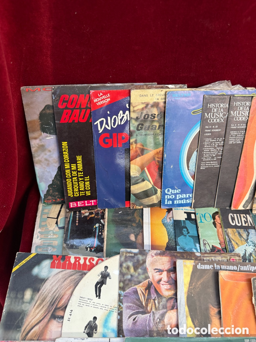 Discos de vinilo: Gran lote + 100 discos de vinilo antiguos Singles! - Foto 3