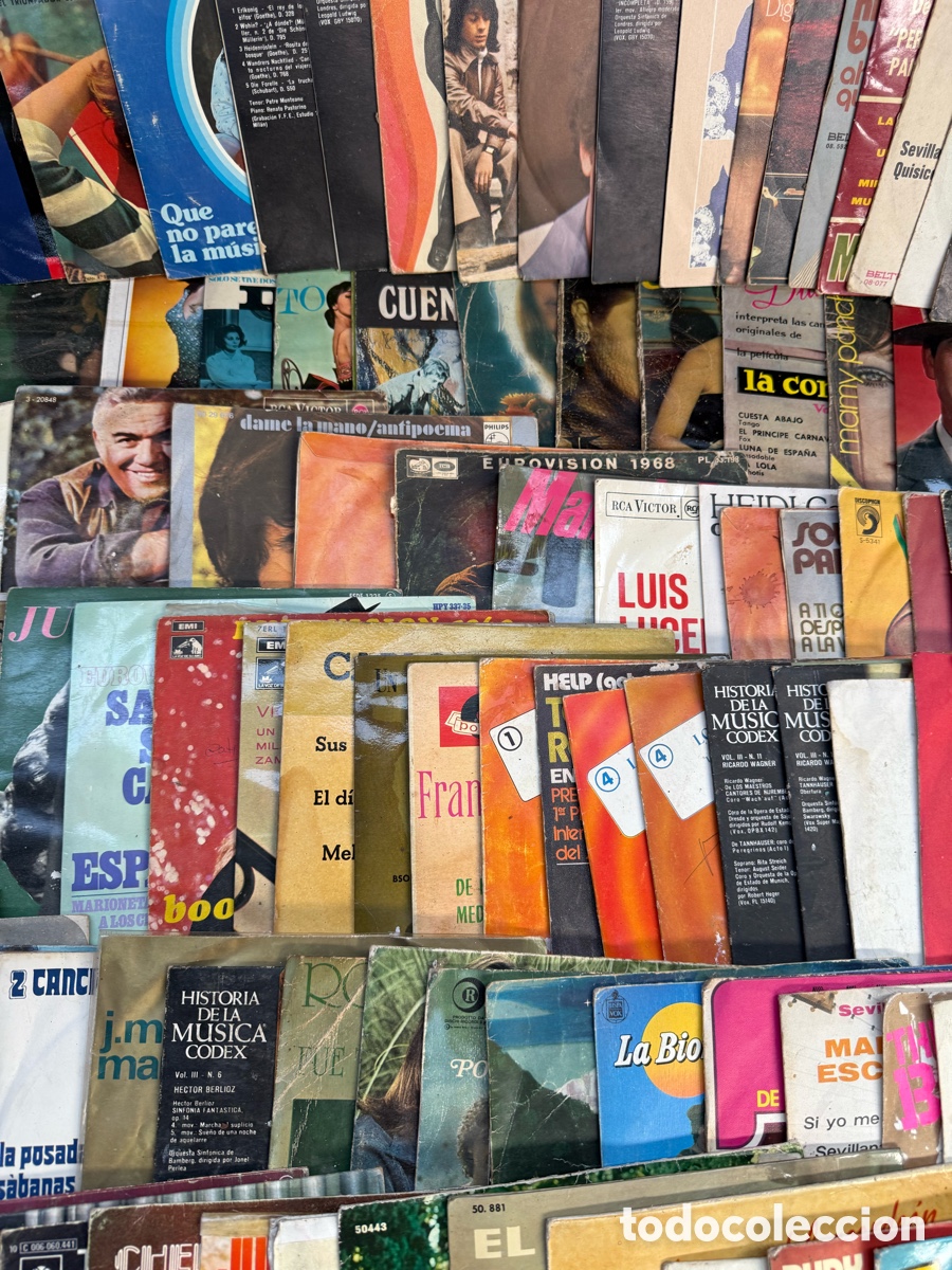 Discos de vinilo: Gran lote + 100 discos de vinilo antiguos Singles! - Foto 7