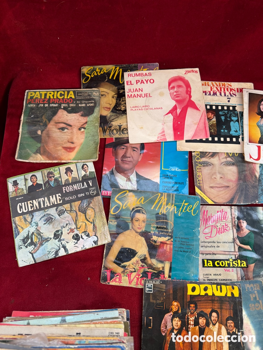 Discos de vinilo: Gran lote + 100 discos de vinilo antiguos Singles! - Foto 13